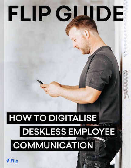 Cover of the Flip Guide "How to digitalise deskless employee communication"