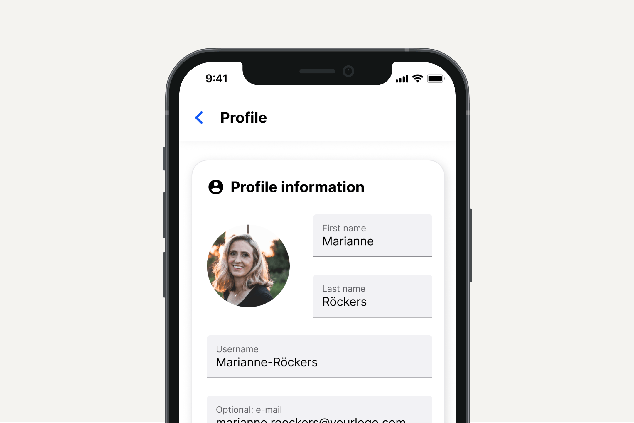 Flip screenshot with profile information