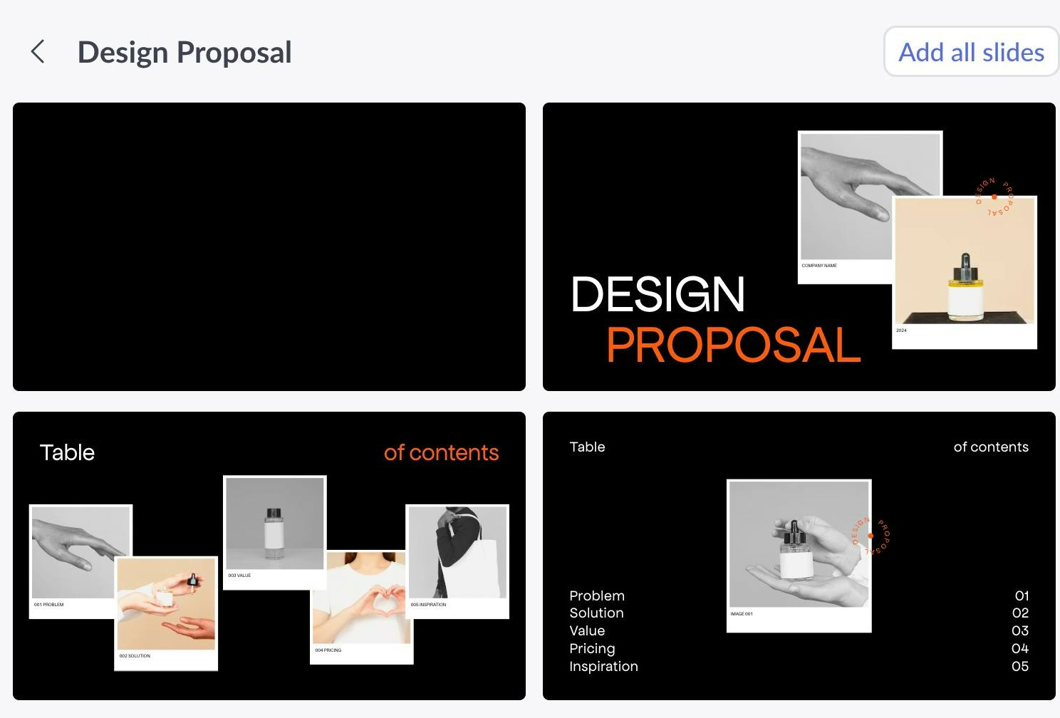 Design project proposal template