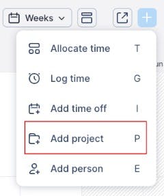 Add project option in Float