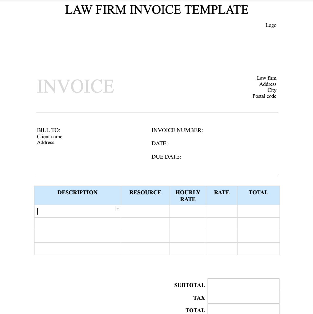 10 Free Downloadable Invoice Templates for Google Docs