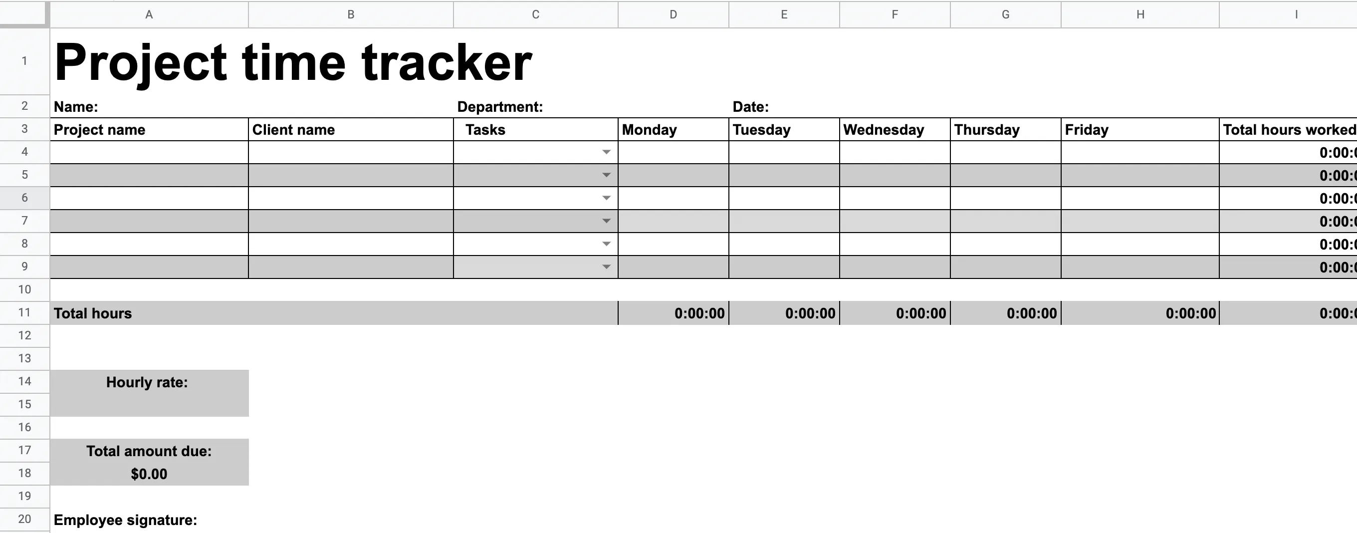 5 Employee Timesheet Templates Free Download 5 Employee Timesheet Templates Free Download
