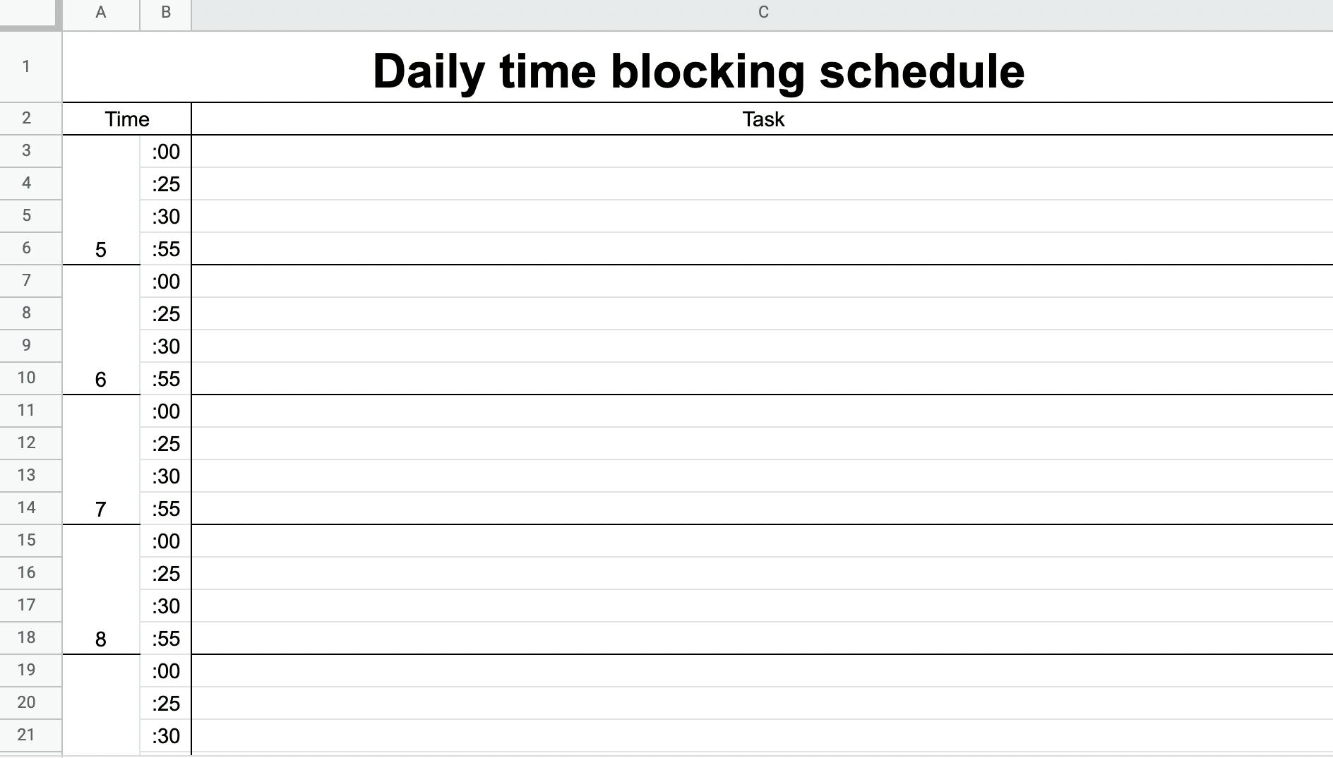 10 Time Blocking Templates To Stay Productive Free Download 