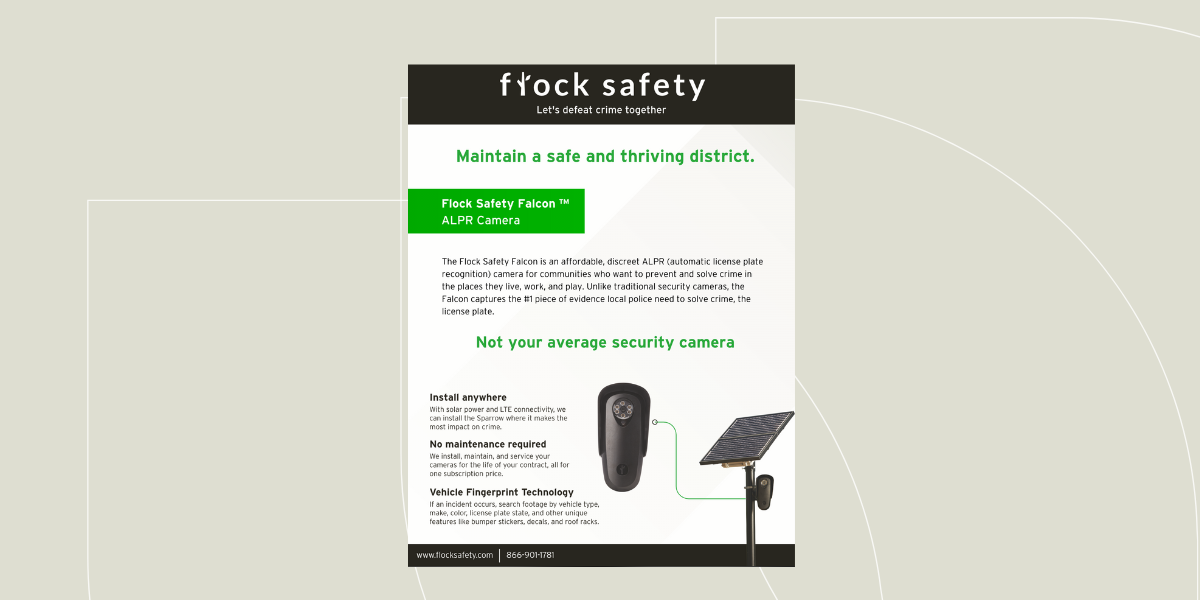 Flock Safety | Solutions For Improvement Districts