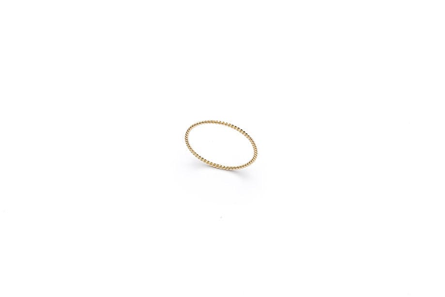 treccia gold ring