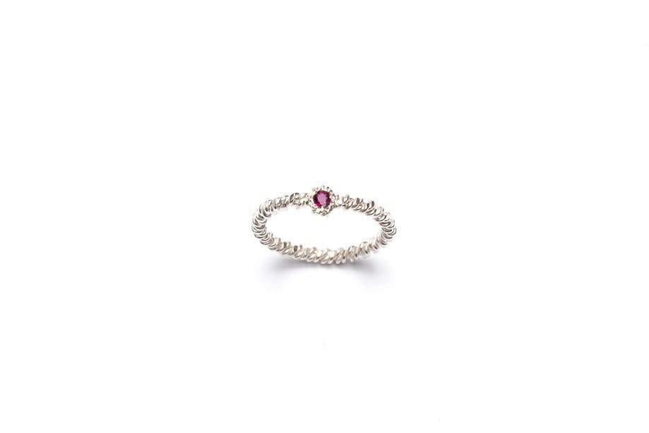 ruby silver ring