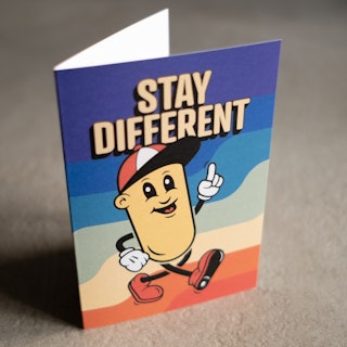 Stay Different - Retro-style LGBTQ+ Cartoon Greeting Card - Image 2