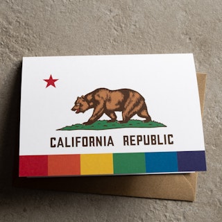 California Republic - LGBTQ+/Gay Greeting Card - Image 2