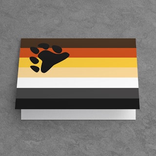 Gay Bear Pride Flag Greeting Card - Image 1