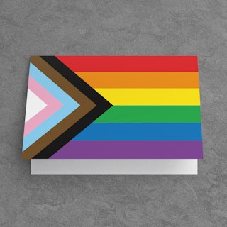 LGBTQ+ Progressive Pride Flag Greeting Card - Image 1