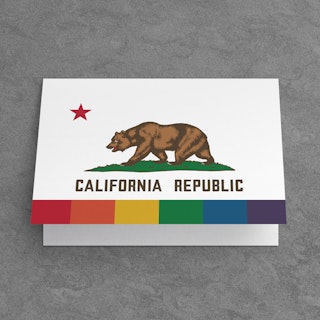 California Republic - LGBTQ+/Gay Greeting Card - Image 1