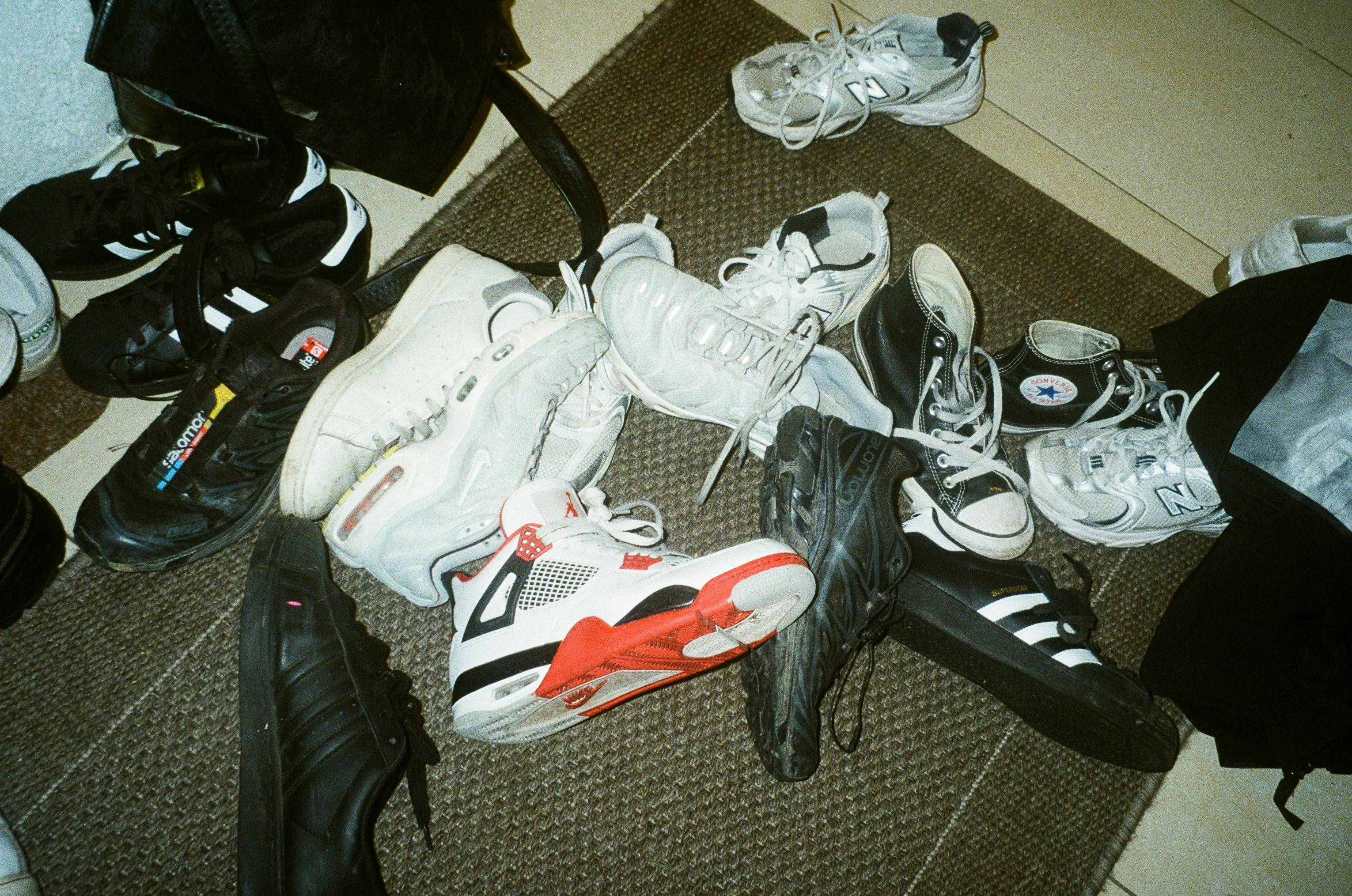 messy shoes