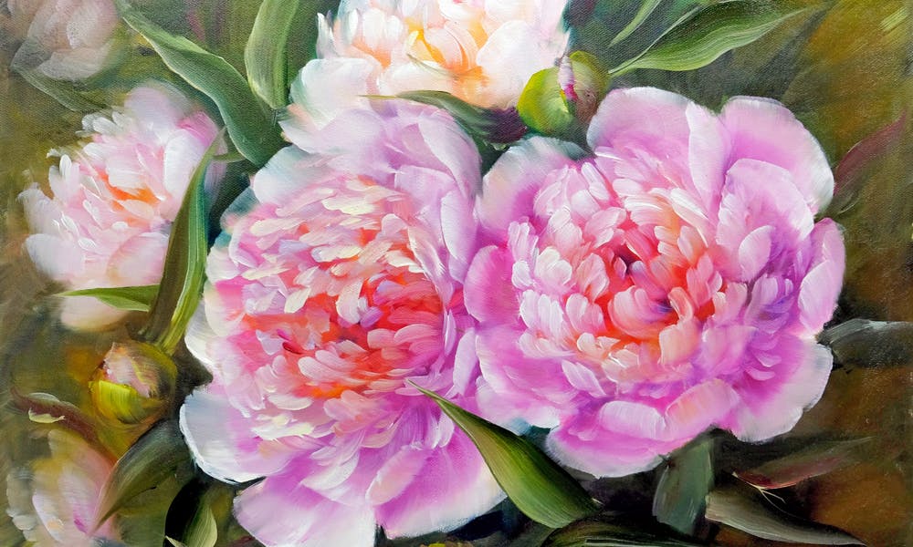 Lernen Sie verschiedene einfache und schnelle Techniken zum Malen von Blumen Banner