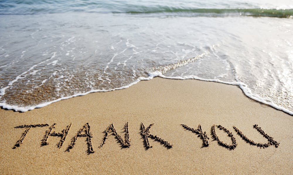 The Best Way to Send a Thank You Message Is by Offering Flowers Banner