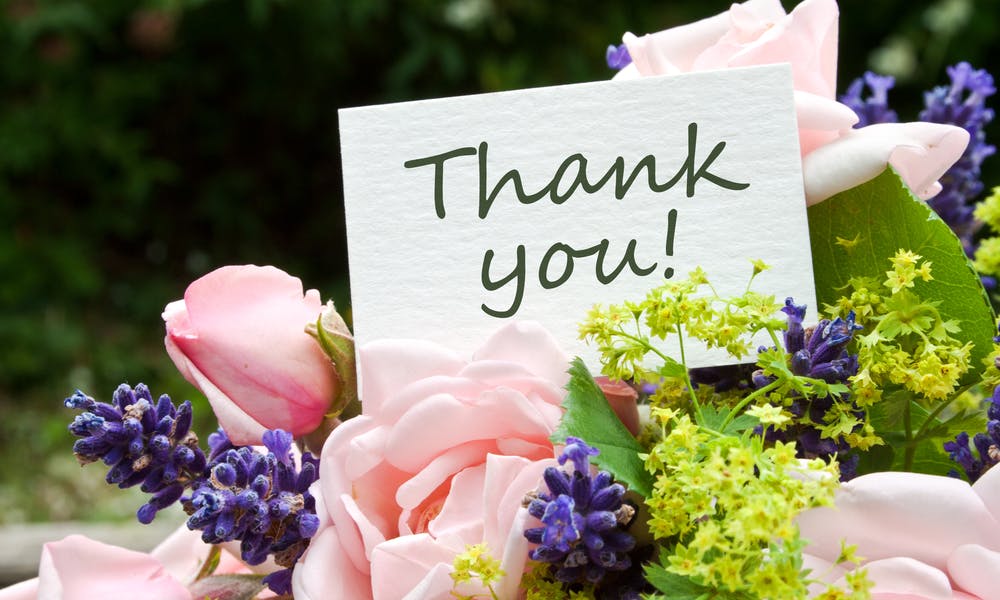 Different Ways of Saying “Thank You” with Flowers Banner