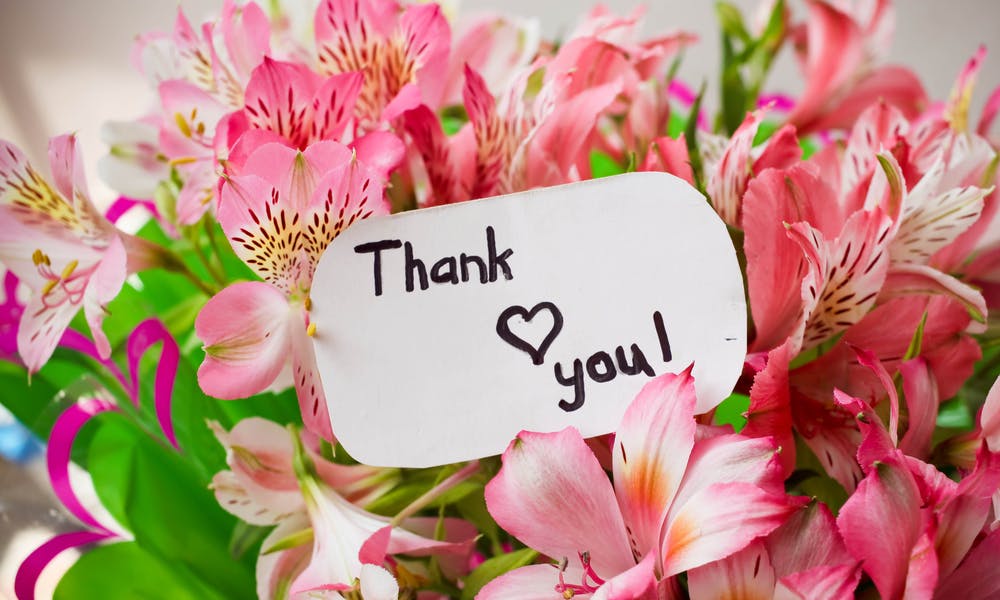 Thank You Flowers Banner