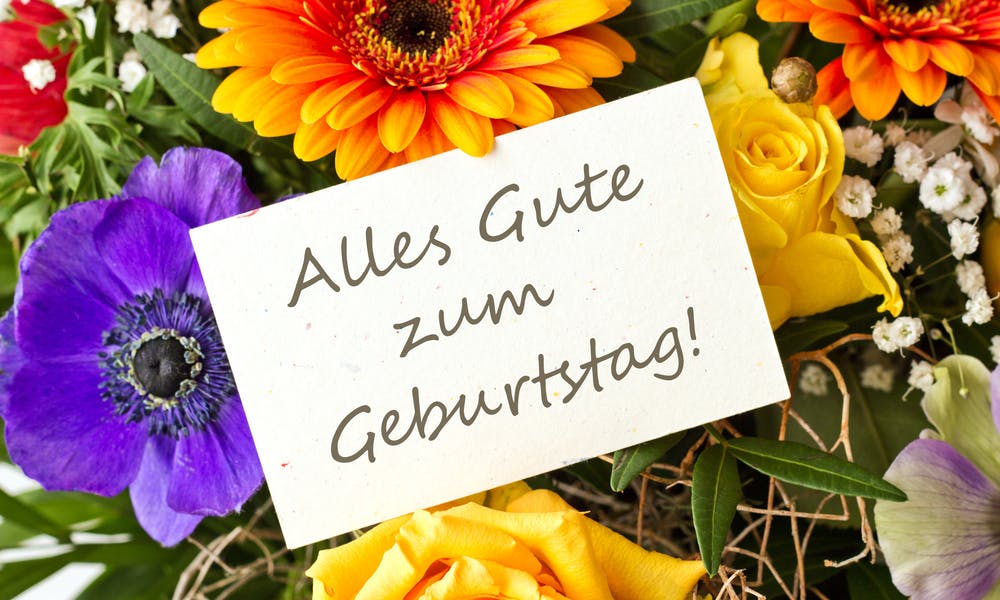 Wie sagt man „Alles Gute zum Geburtstag“ auf Deutsch? Banner