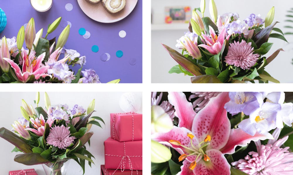 Enjoy A Touch Of The Exotic In April With This Lily And Allium Bouquet Banner