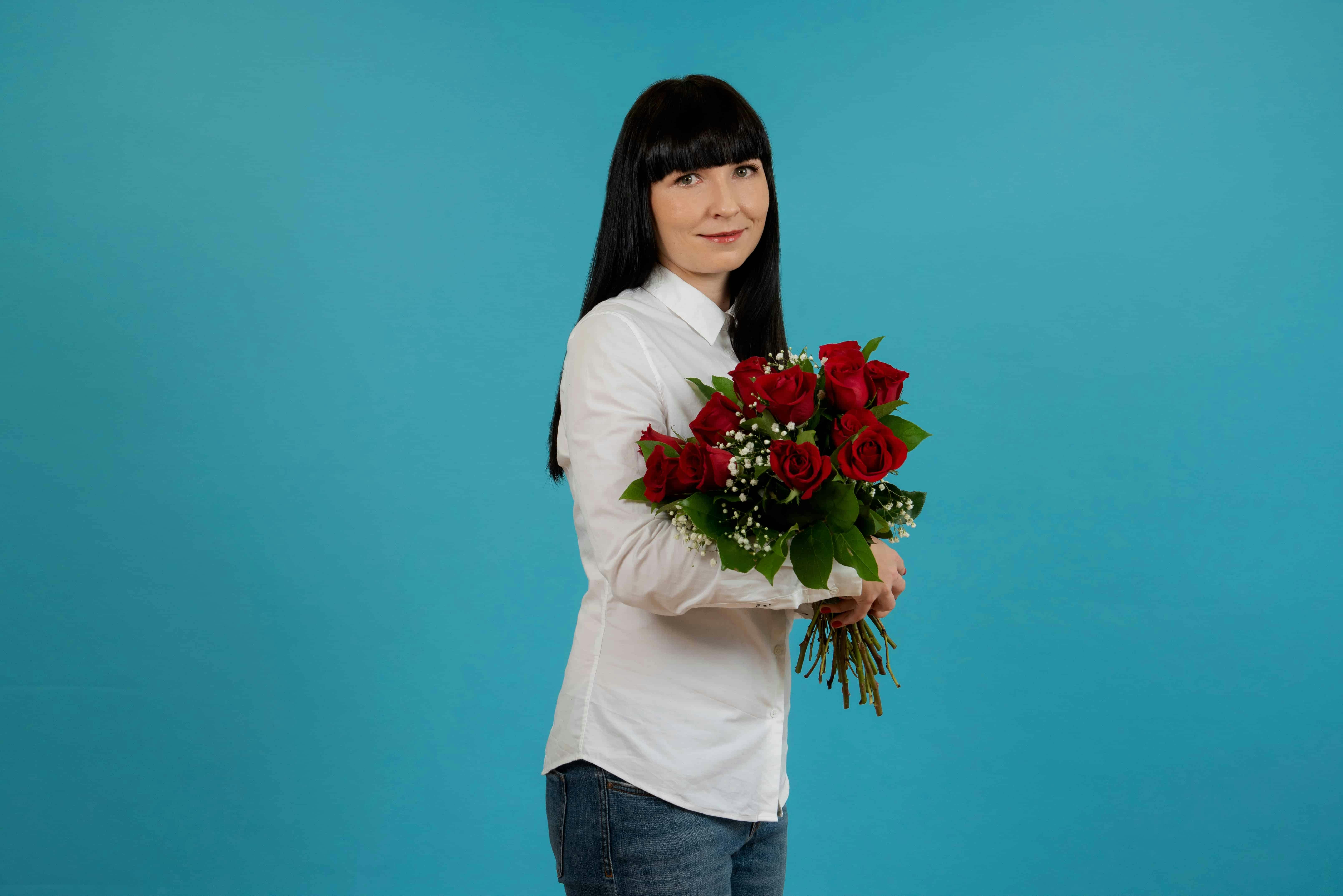 Judyta com rosas