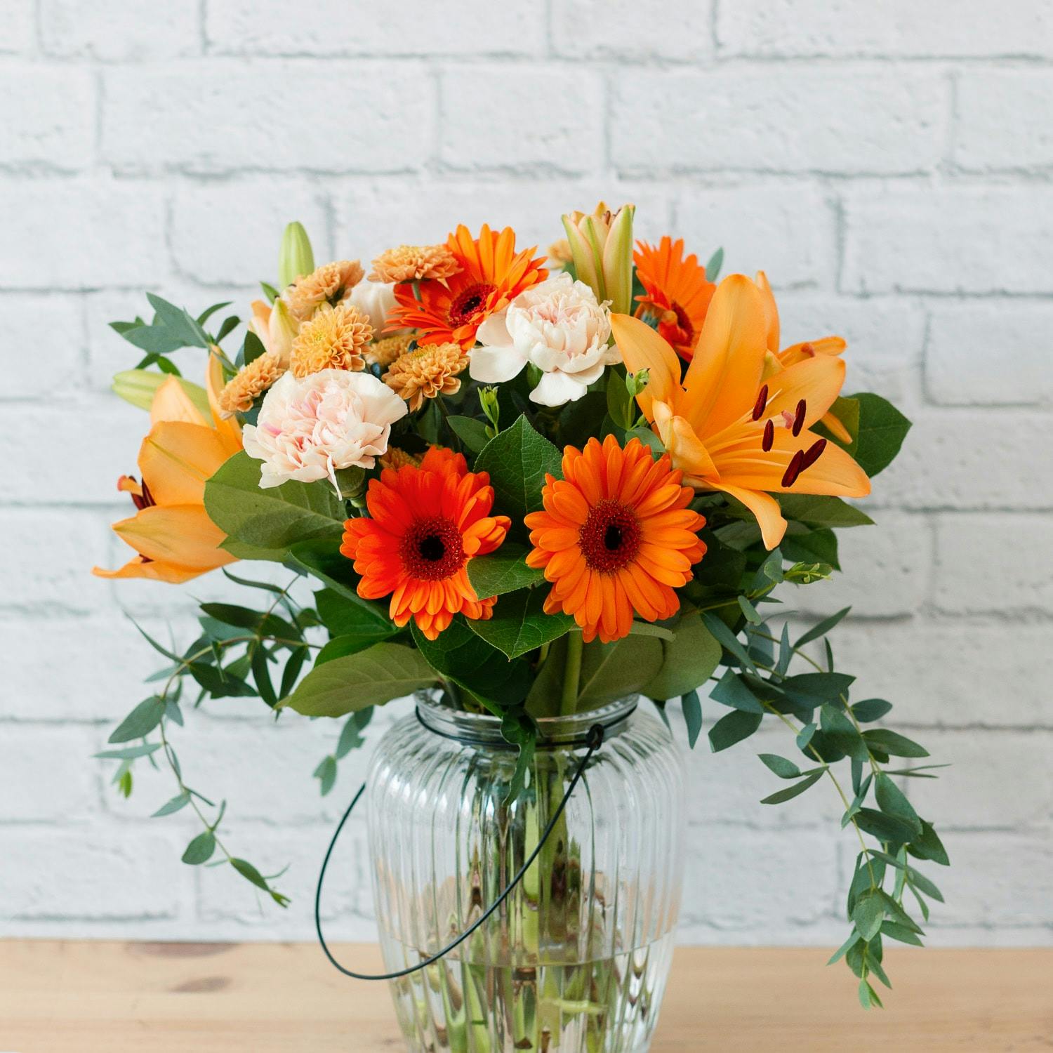 Bright FloraQueen orange bouquet