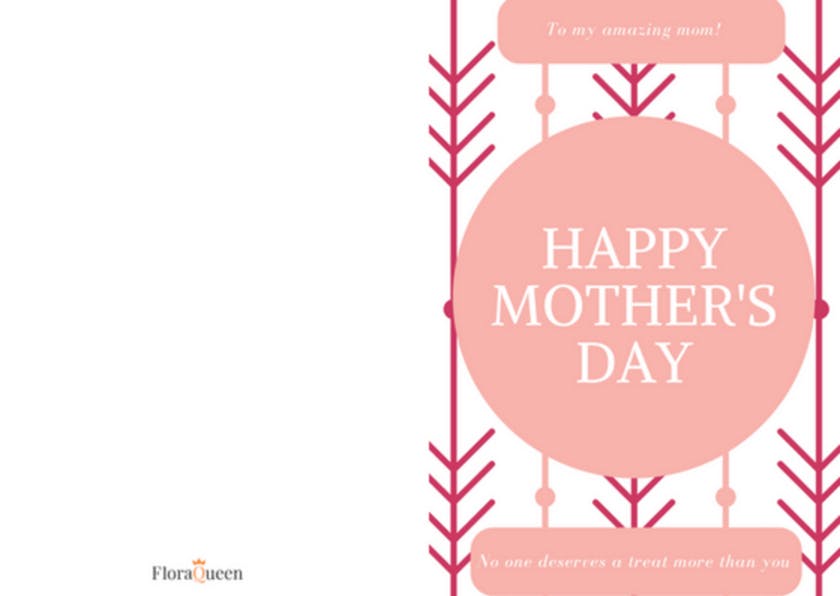 Pink Mother's Day card