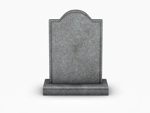 gravestone on white background