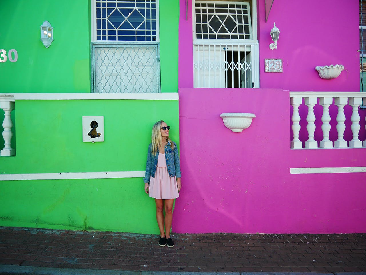 Victoria Brewood em Cape Town casas coloridas