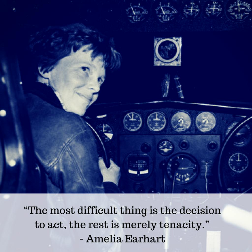 Citação de Amelia Earhart