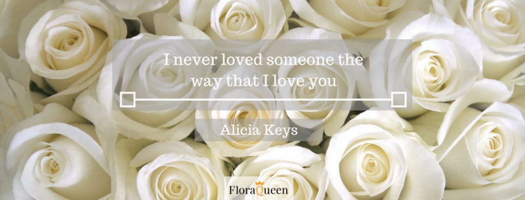 Flores brancas letras de Alicia Keys