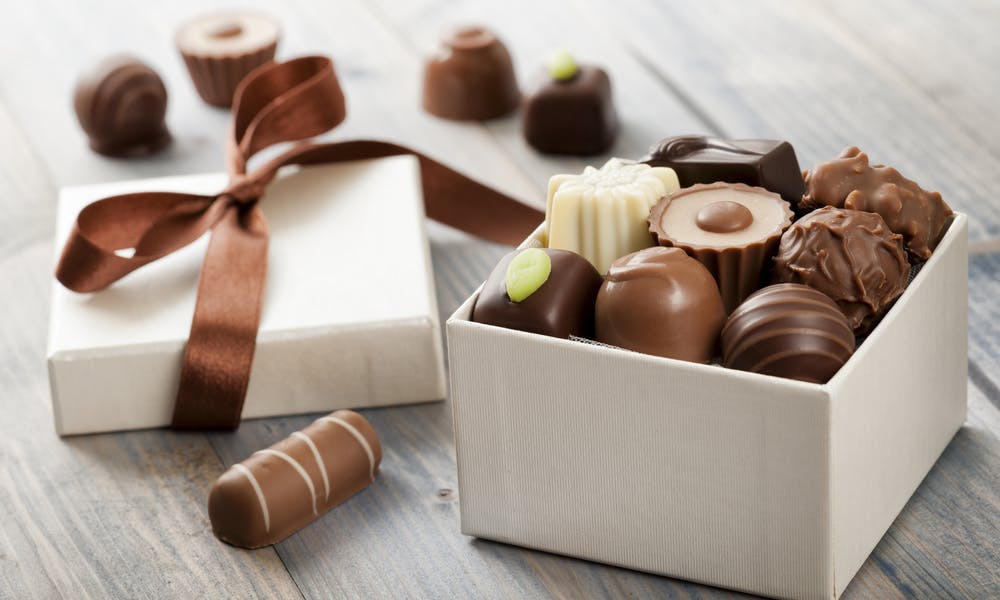 A história das cestas de chocolate como presente Banner