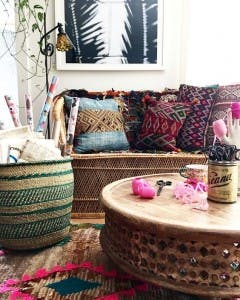 colours boho chic plant fibre decoration