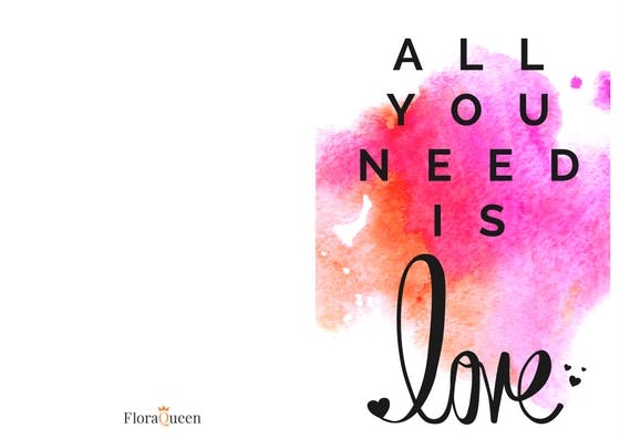 All you need is love card