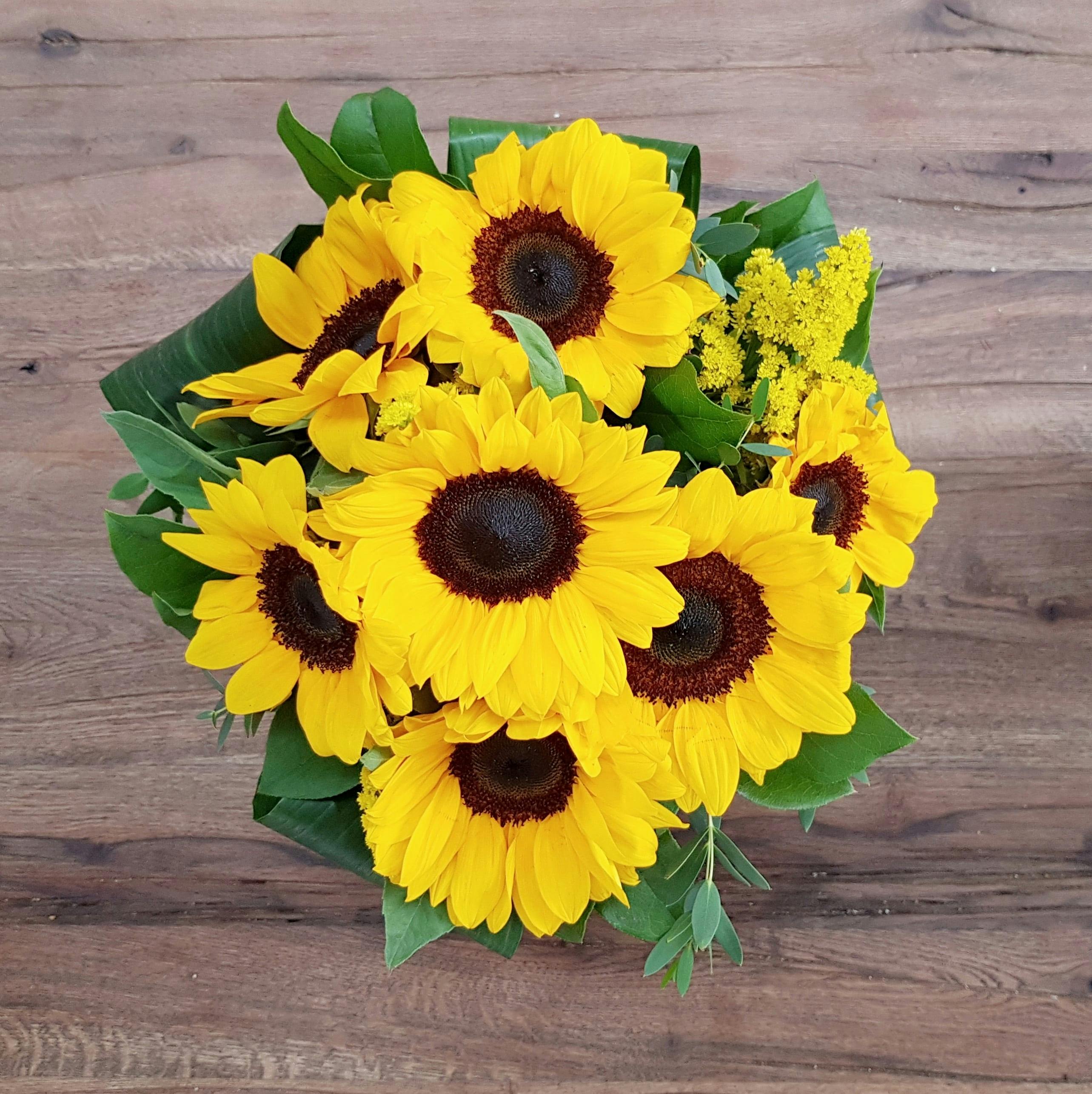 bouquet di girasoli raggio di luce floraqueen