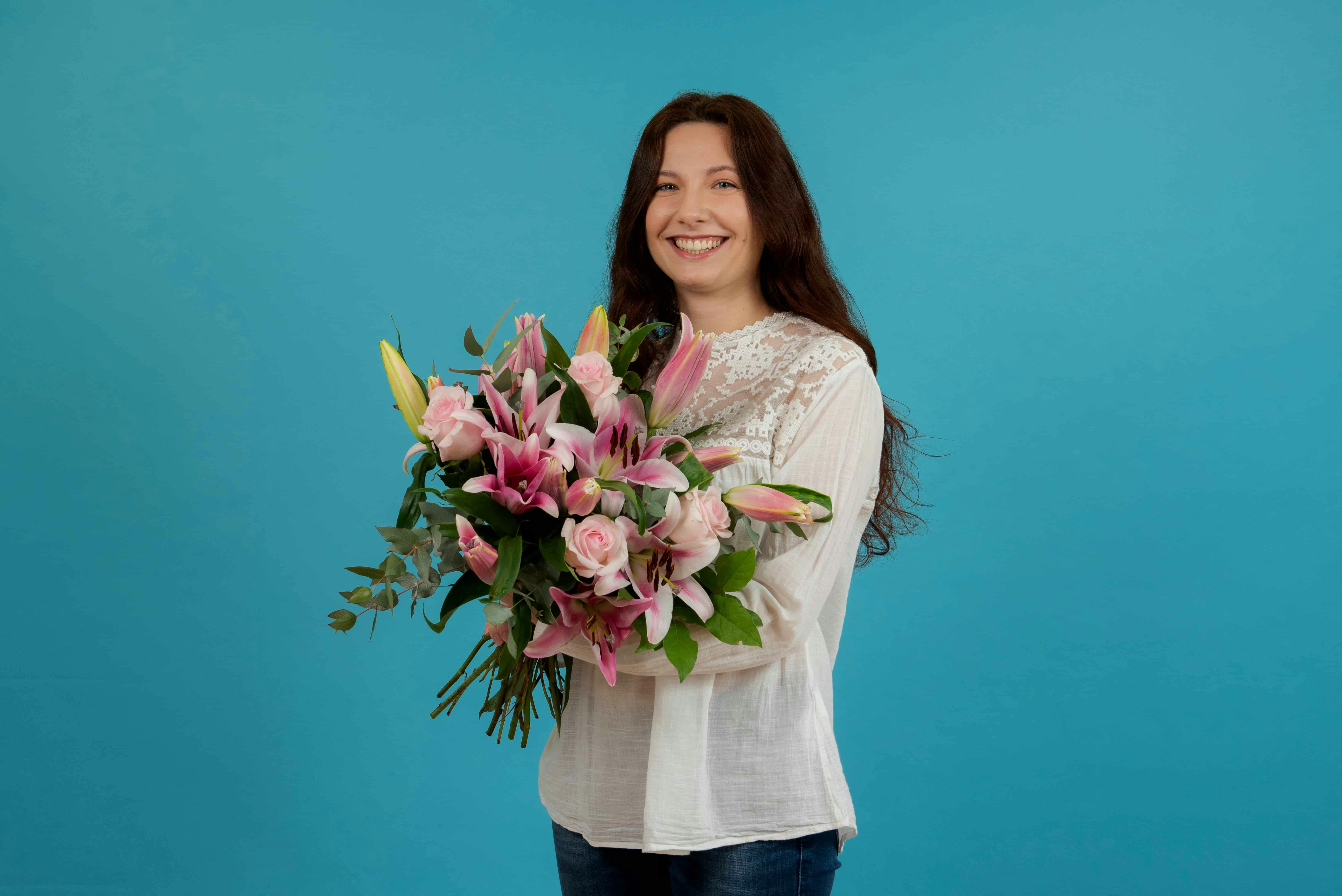 Aleksandra with lilies