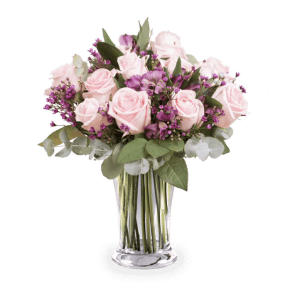 Greatest love of all: Pink roses and alstroemeria