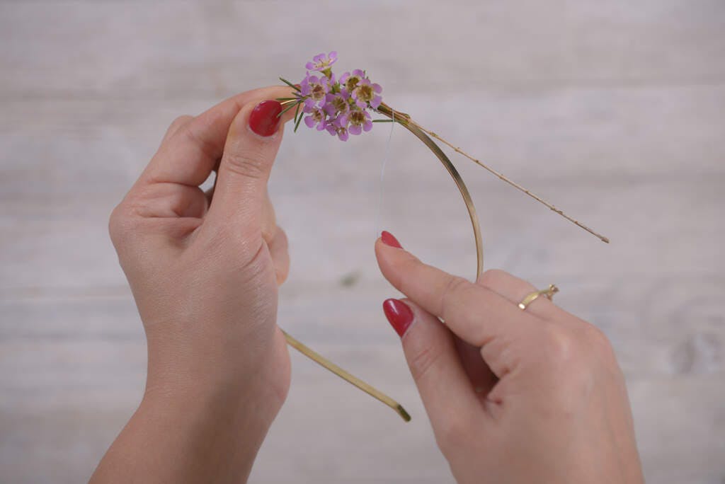 floral headband step 5