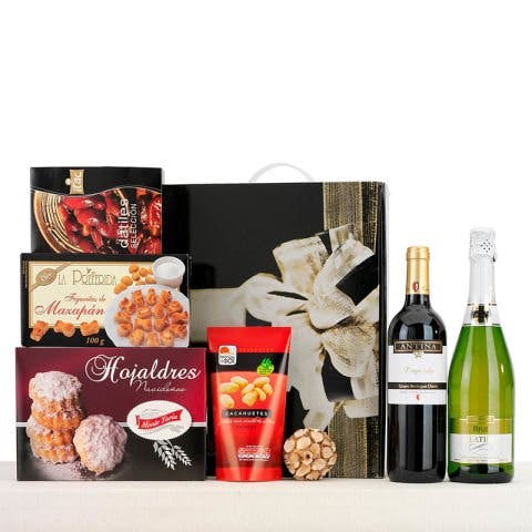 Wein und Snacks Geschenkset