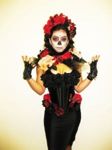 costume halloween con fiori