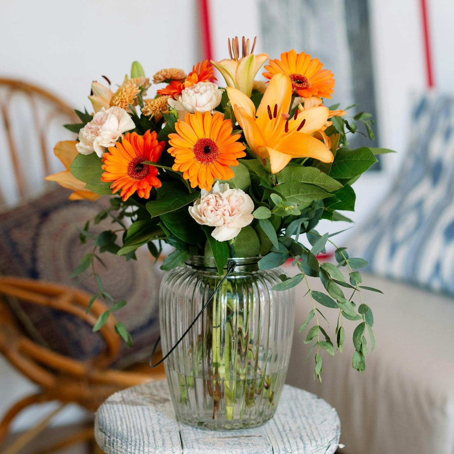 bouquet of orange flowers