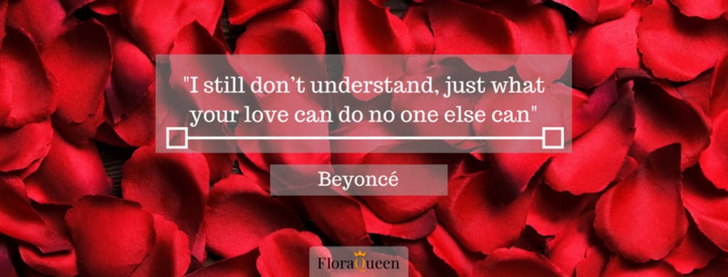 Song lyric Beyoncé rose petals