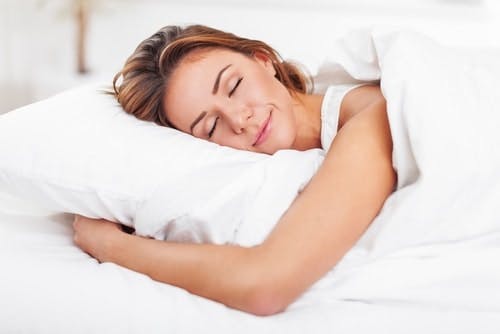 Woman enjoying a lie in