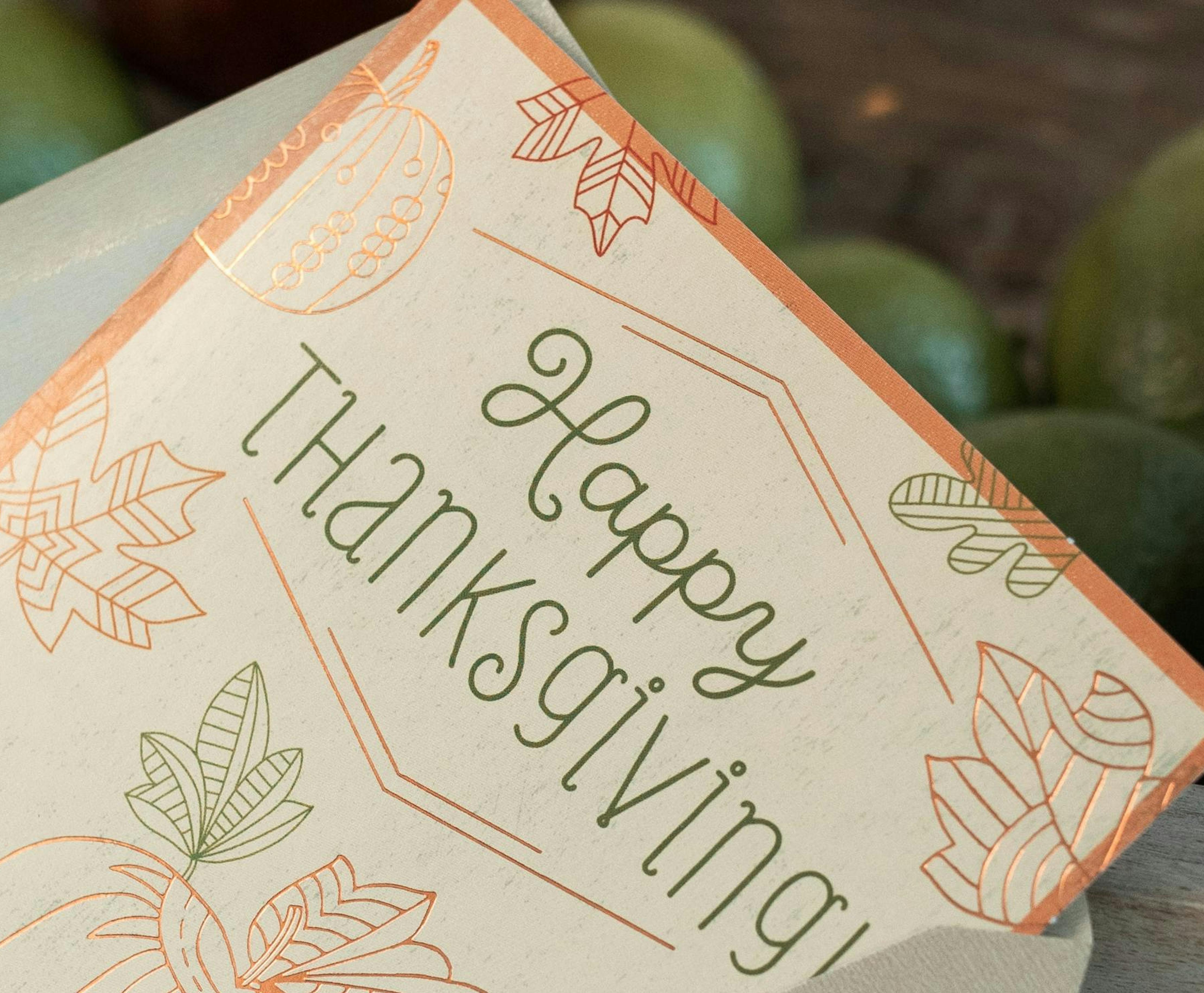 Sobre con carta de acción de gracias