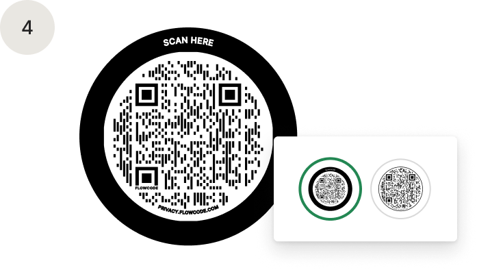 QR code with frame