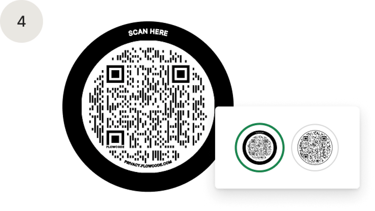 QR code with frame