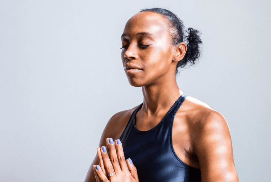 Woman meditating