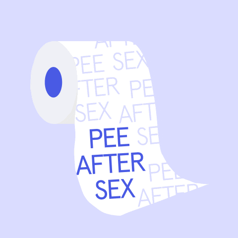 It's important to pee after sex to avoid UTIs- gif