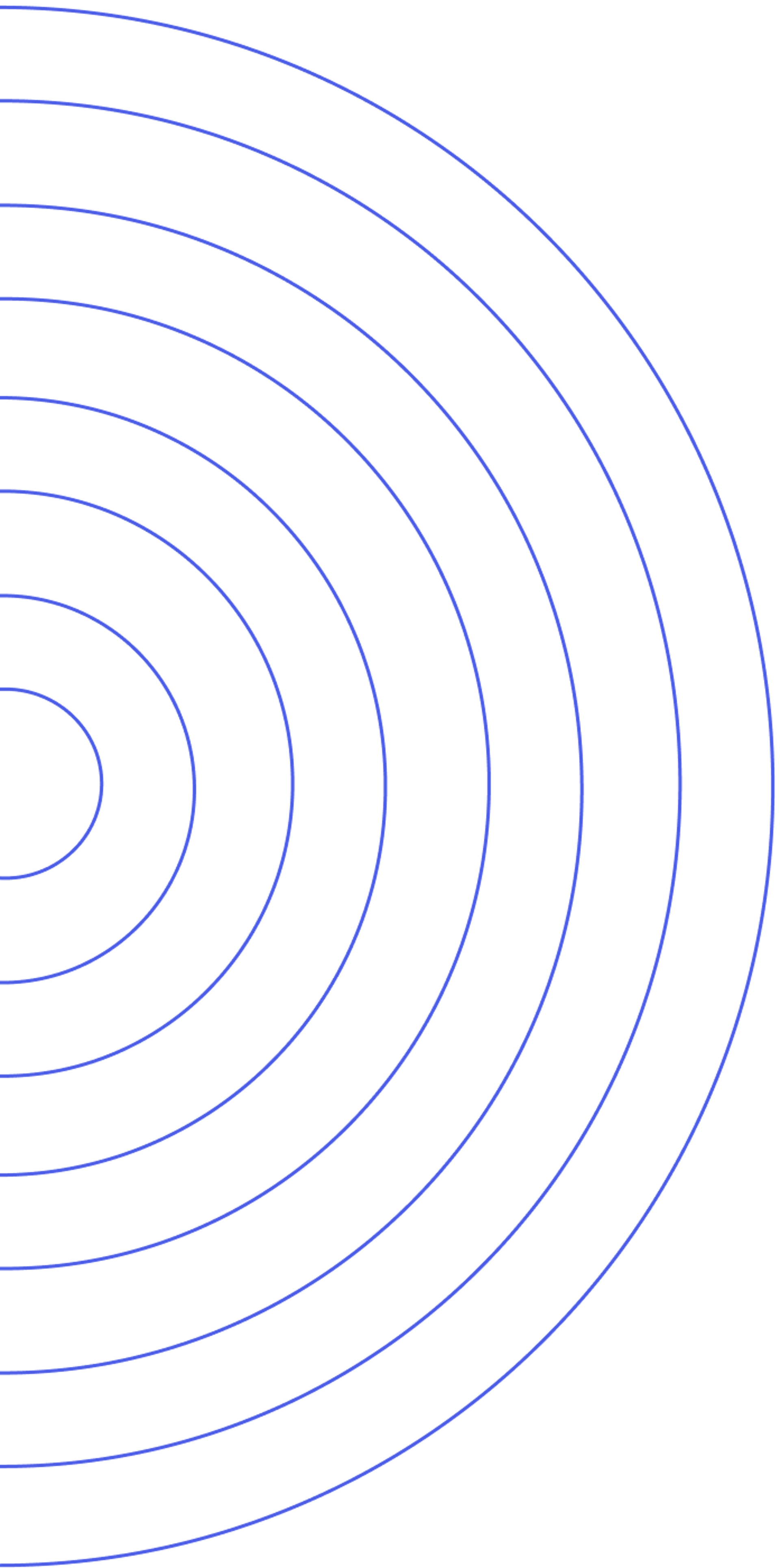 Concentric semi-circles left