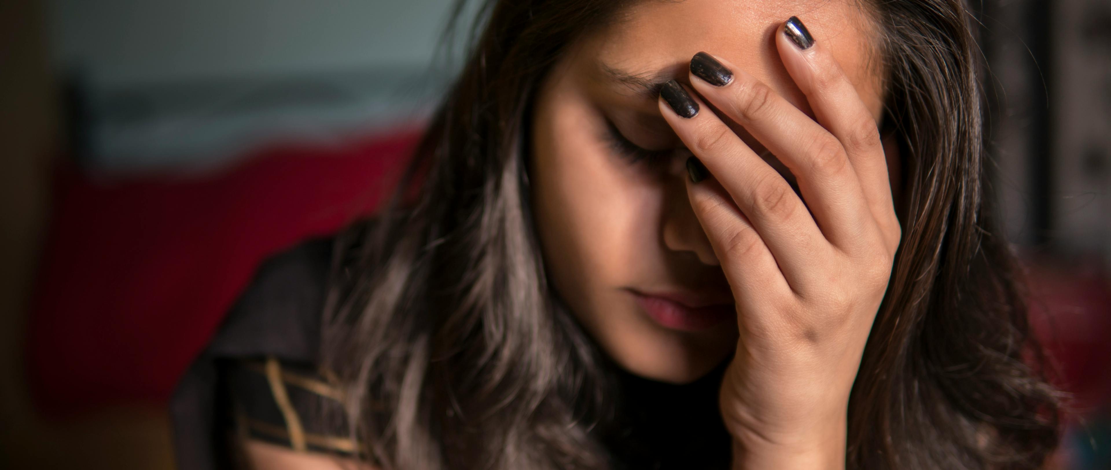 image of sad, depressed young girl