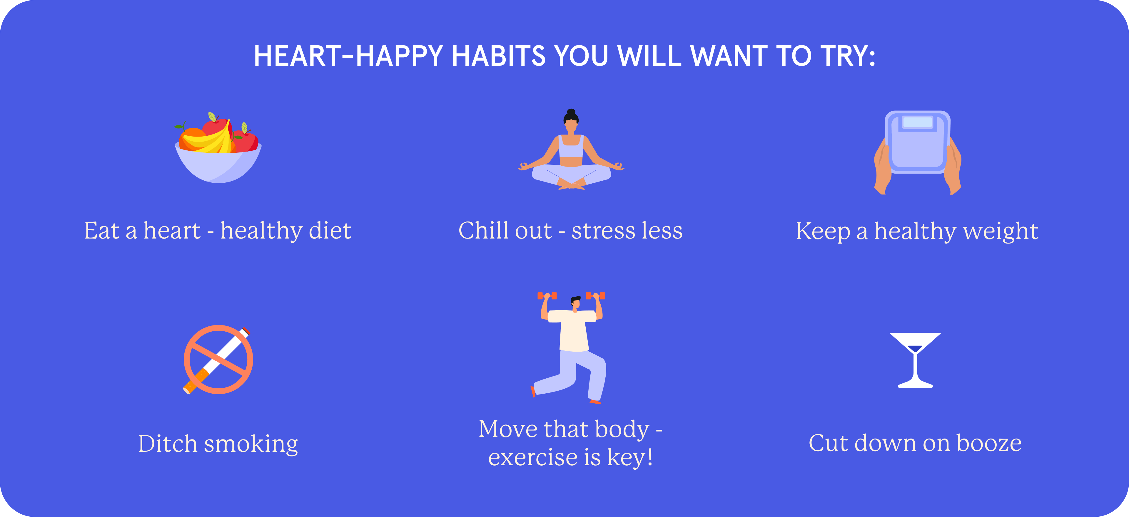 An infographic about heart-healthy habits