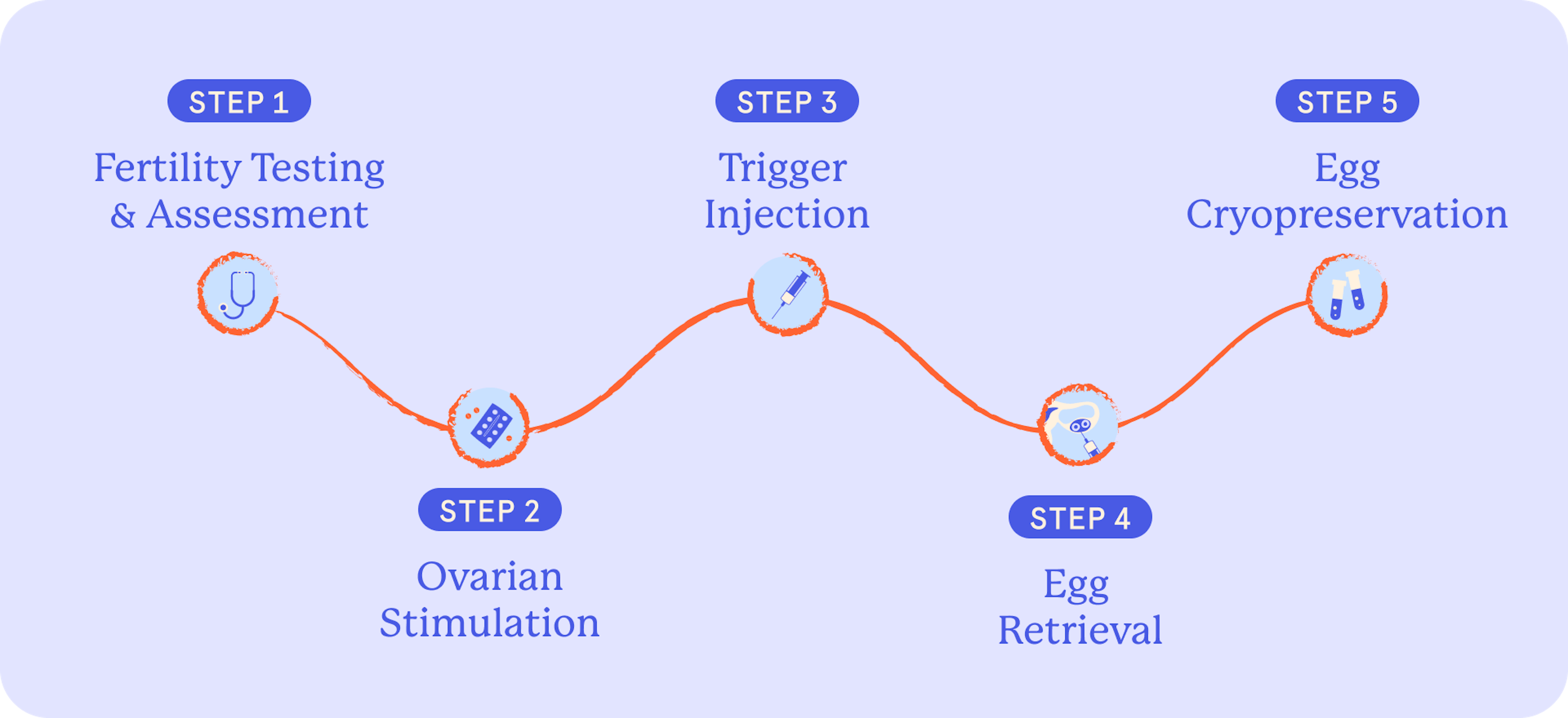 A timeline of the egg freezing process